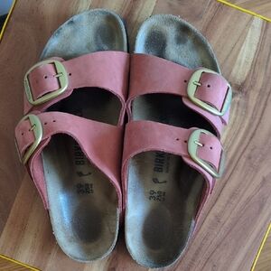 Birkenstock Mars Red Arizona Big Buckle Sandal sz 39